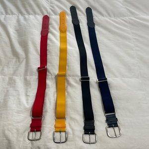 Youth Sports Adjustable Belts - Pick Your Color!  Red/Yellow/Blue/Black/Green